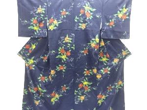 薔薇模様小紋着物